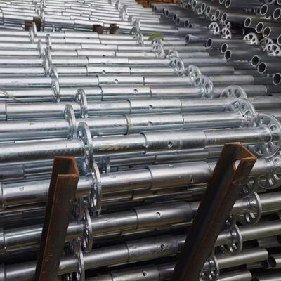 2026 Q355 Steel 3.2mm Hot-dipped Galvanized Ringlock Brace Head with Q235  Steel Rosette Construction