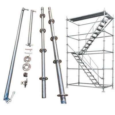 Pin Lock Scaffolding System Standard Post OD 48.3mm 3000mm Hot Dip Galvanized Steel